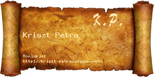 Kriszt Petra névjegykártya